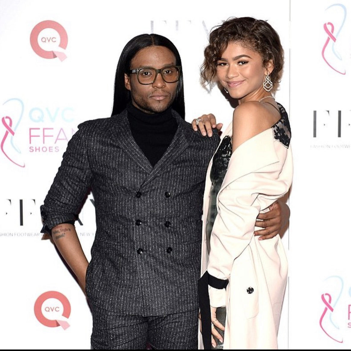 Celebrity stylist Law Roach with Zendaya at a event