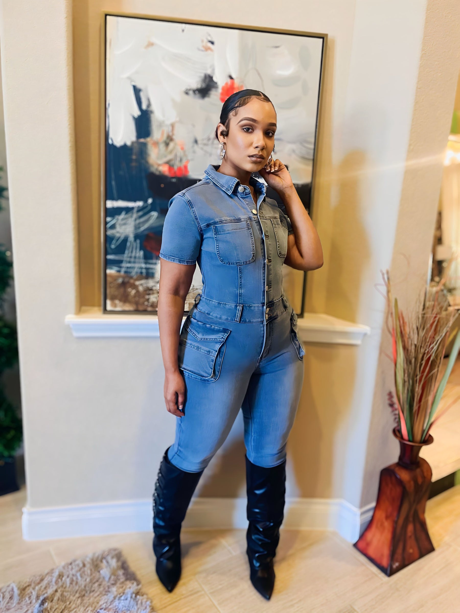 All in one Jean jumpsuit