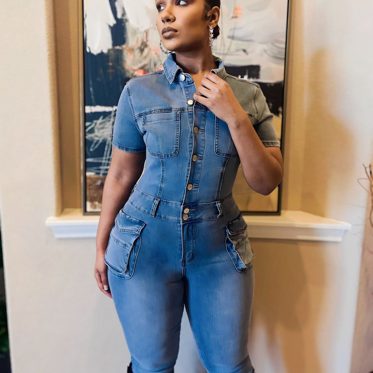 All in one Jean jumpsuit