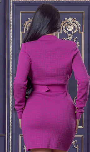 Buttoned Elegance: The Perfect Pink Blazer Dress