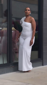 White bridal jumpsuit