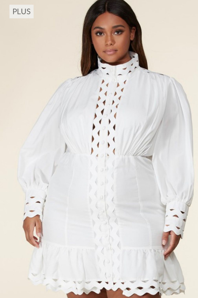 White Plus Size Dress