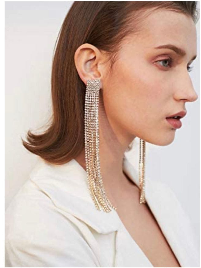 Crystal shower earrings