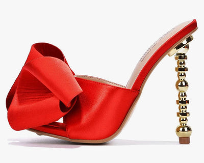 image of red high heels